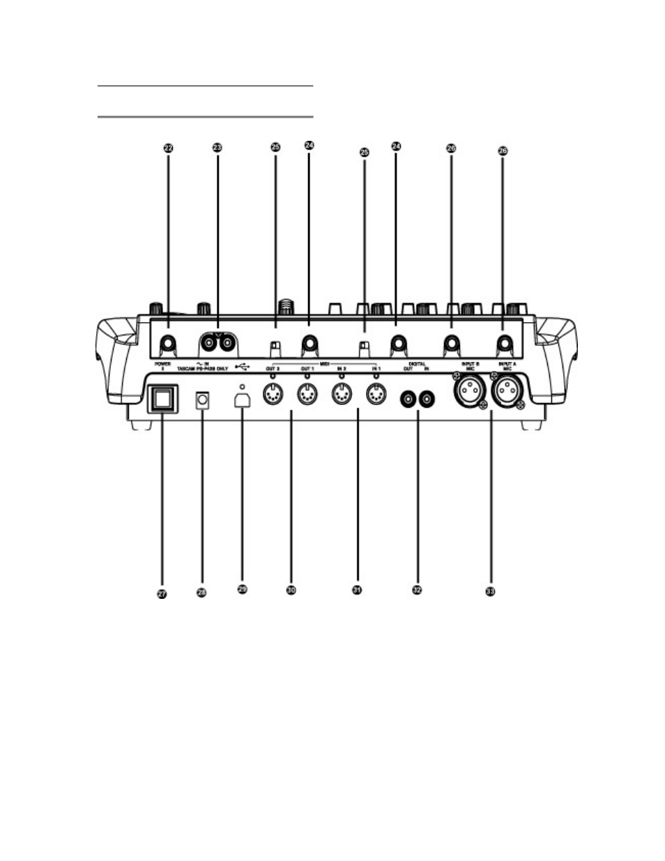 2 rear panel | Teac US-428 User Manual | Page 9 / 78