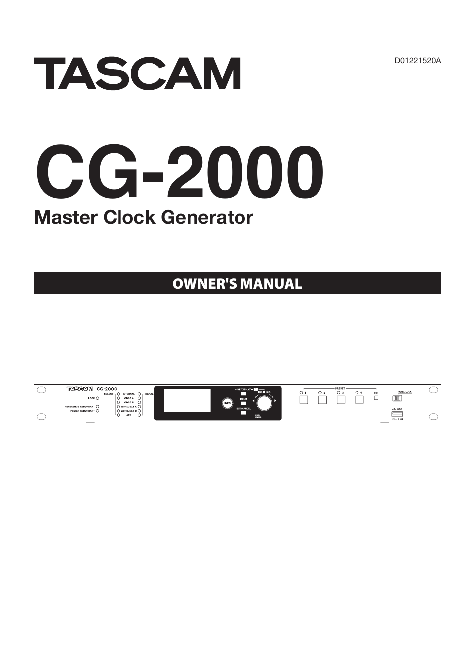 Teac CG-2000 User Manual | 32 pages