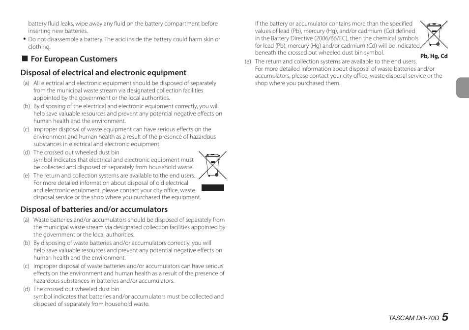 Teac DR-70D User Manual | Page 5 / 128