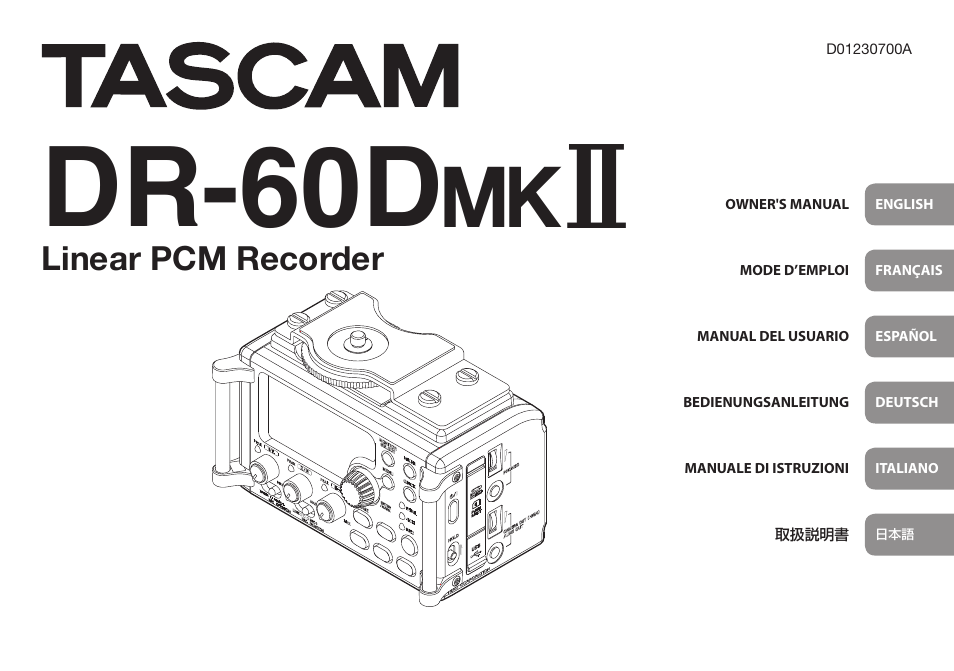 Teac DR-60DMKII User Manual | 152 pages