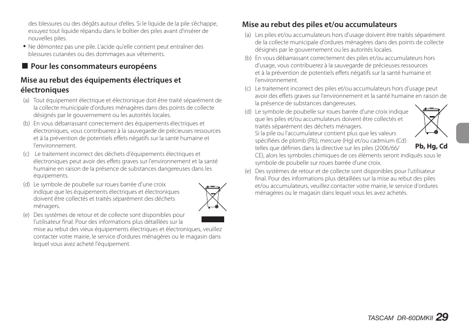 Teac DR-60DMKII User Manual | Page 29 / 152