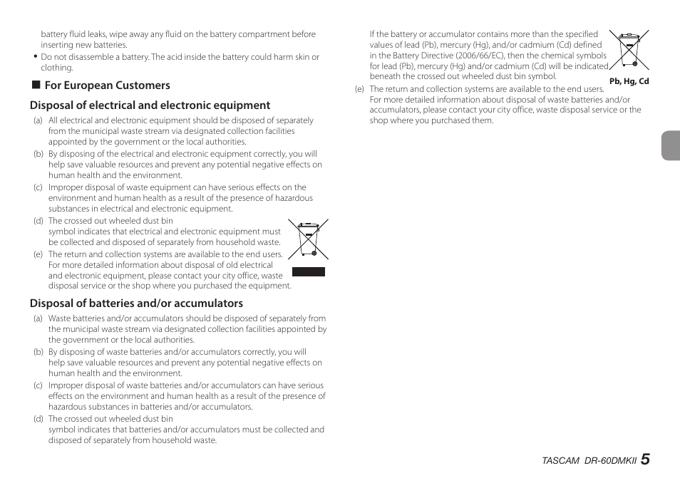 Teac DR-60DMKII User Manual | Page 5 / 152