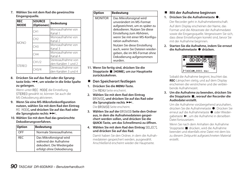 Teac DR-60DMKII User Manual | Page 90 / 152