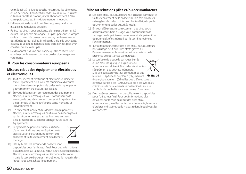 Teac DR-05 V.2.00 User Manual | Page 20 / 104