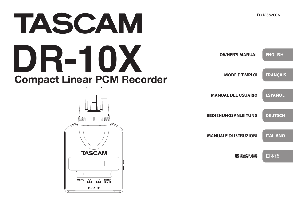 Teac DR-10X User Manual | 132 pages