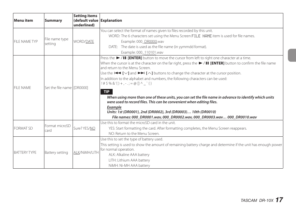 Teac DR-10X User Manual | Page 17 / 132