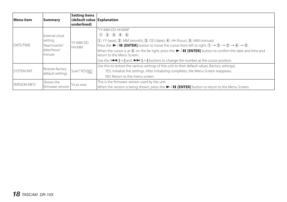 Teac DR-10X User Manual | Page 18 / 132