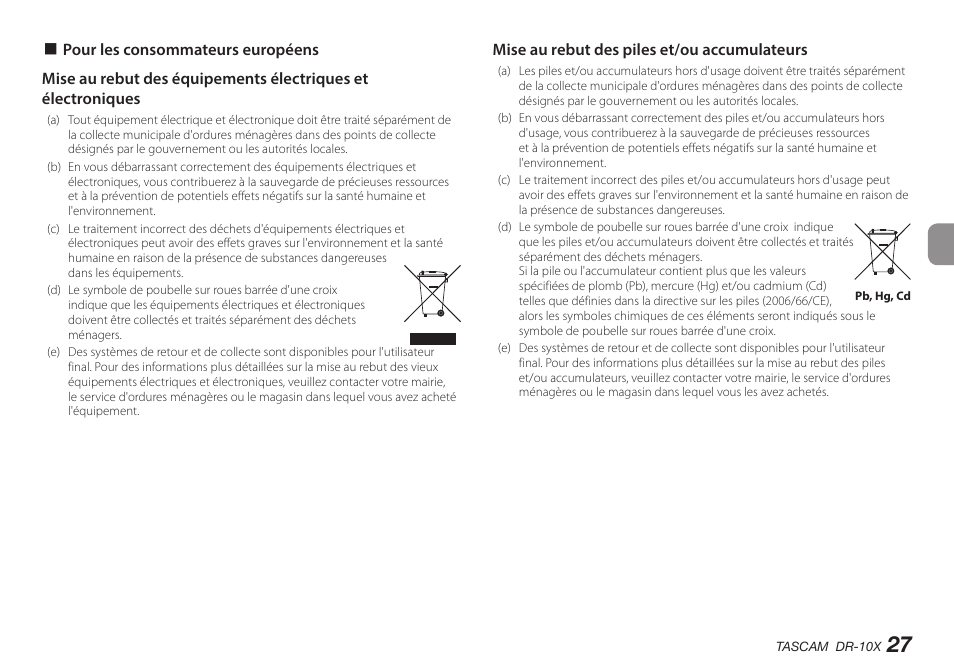 Teac DR-10X User Manual | Page 27 / 132