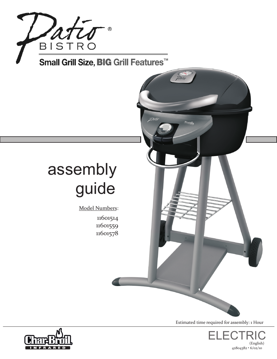 Char-Broil PATIO BISTRO 11601559 User Manual | 8 pages