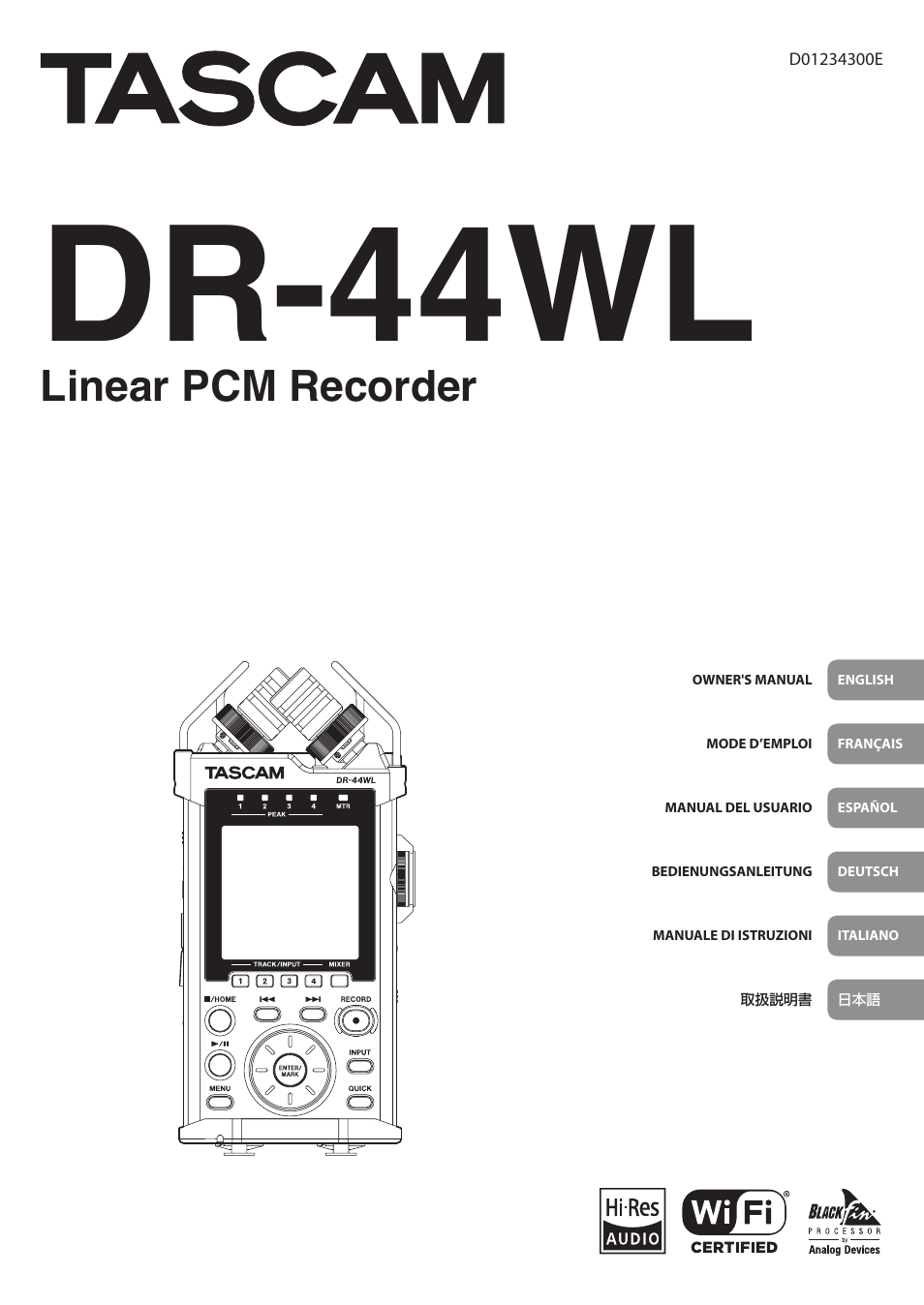 Teac DR-44WL User Manual | 76 pages