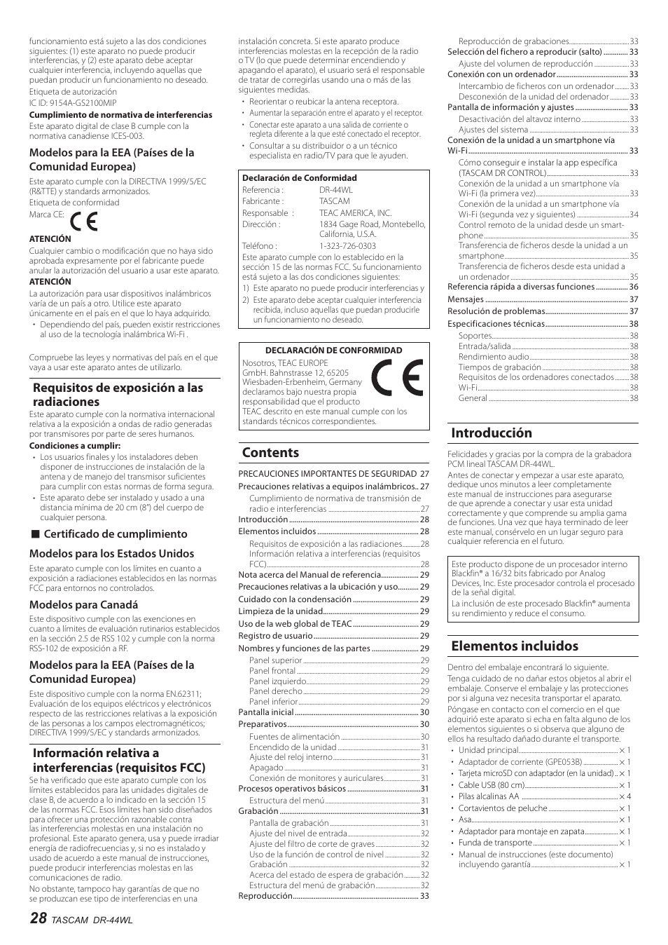 Teac DR-44WL User Manual | Page 28 / 76