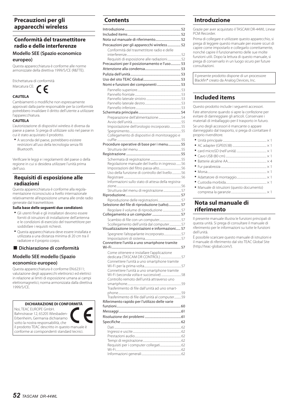 Teac DR-44WL User Manual | Page 52 / 76