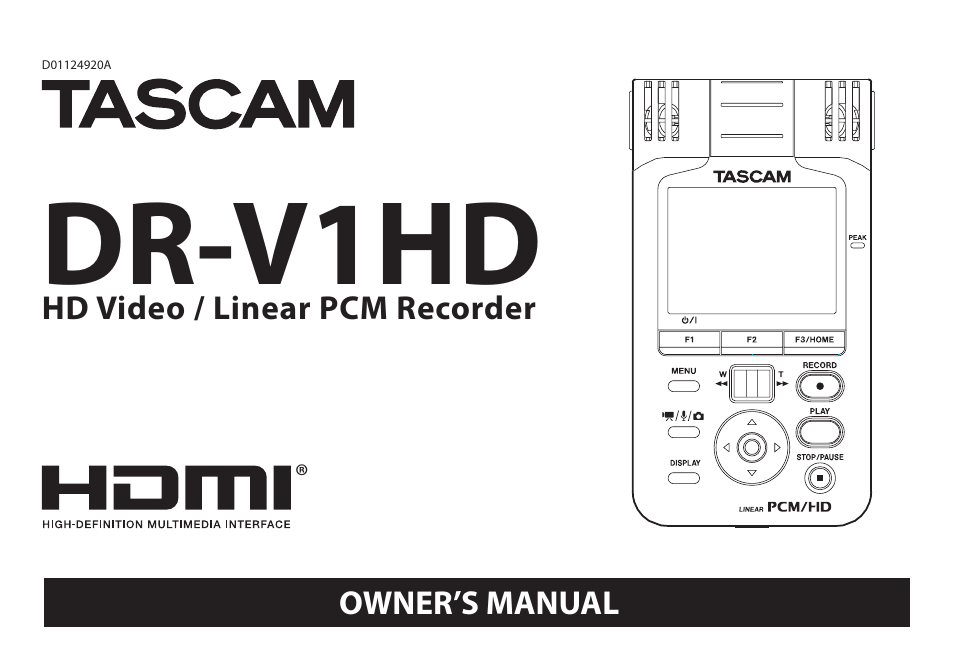 Teac DR-V1HD User Manual | 102 pages