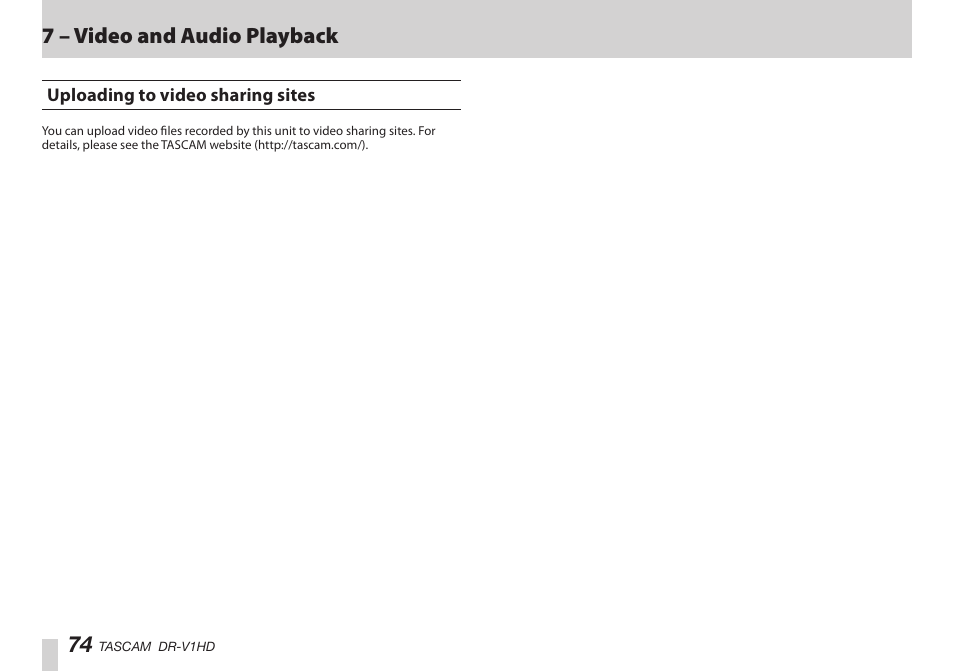 Uploading to video sharing sites, はじめに | Teac DR-V1HD User Manual | Page 74 / 102