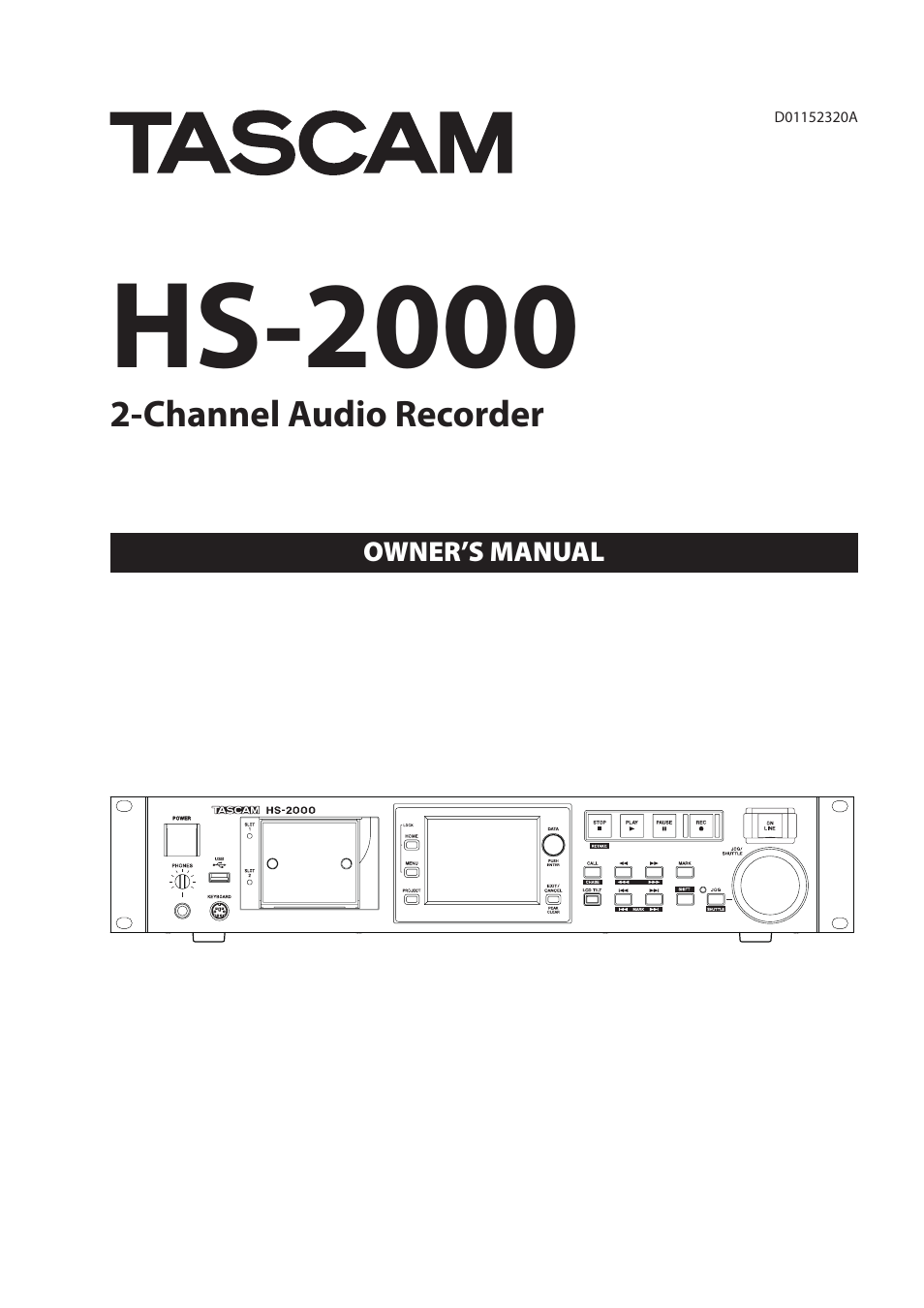 Teac HS-2000 User Manual | 156 pages