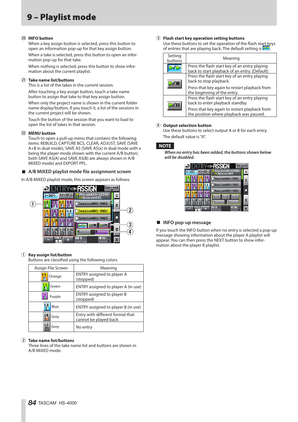 9 – playlist mode | Teac HS-4000 User Manual | Page 84 / 152