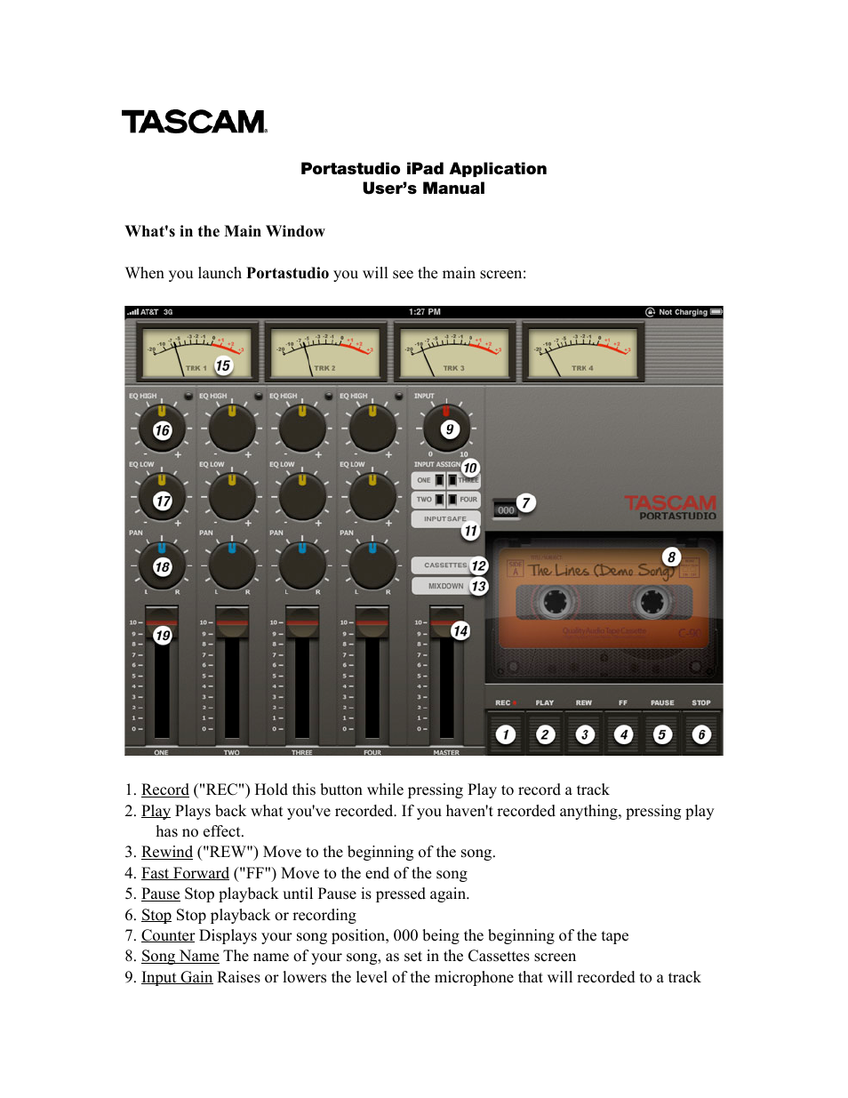 Teac Portastudio User Manual | 5 pages