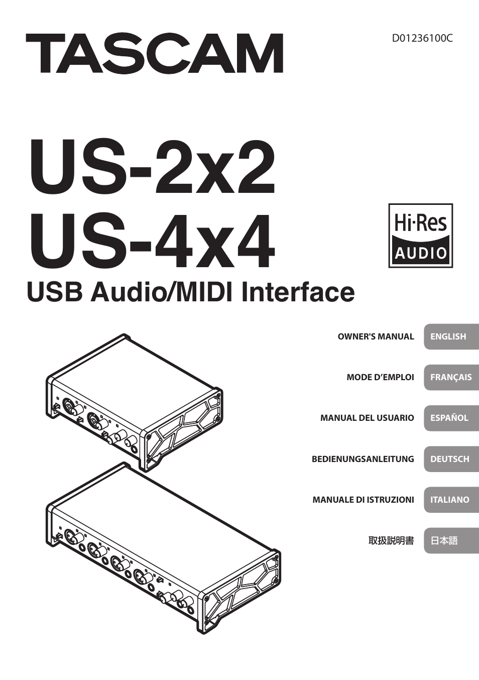 Teac US-2X2 User Manual | 88 pages