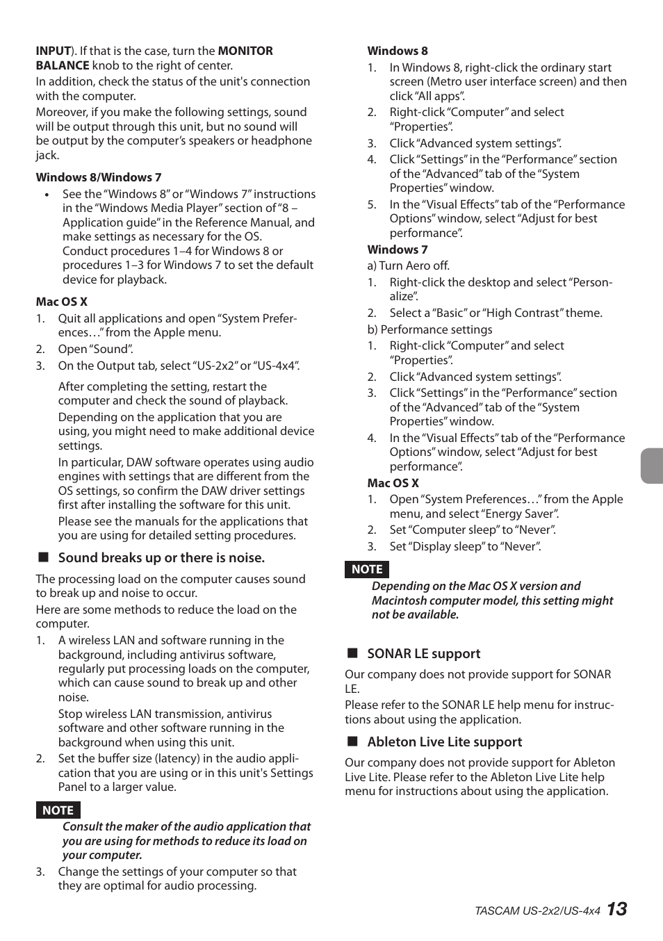 Teac US-2X2 User Manual | Page 13 / 88