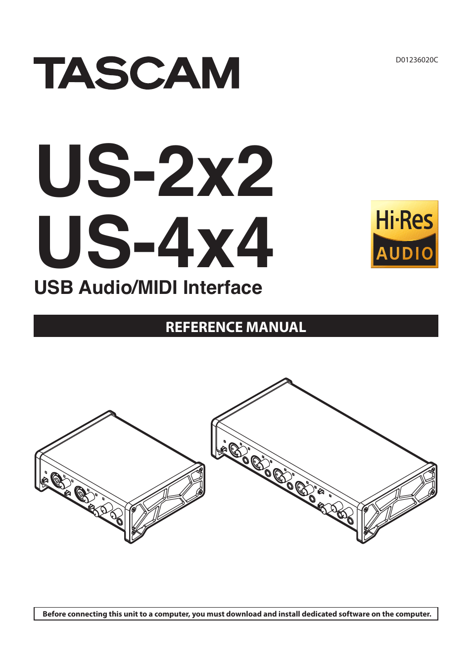 Teac US-2X2 Reference Manual User Manual | 24 pages