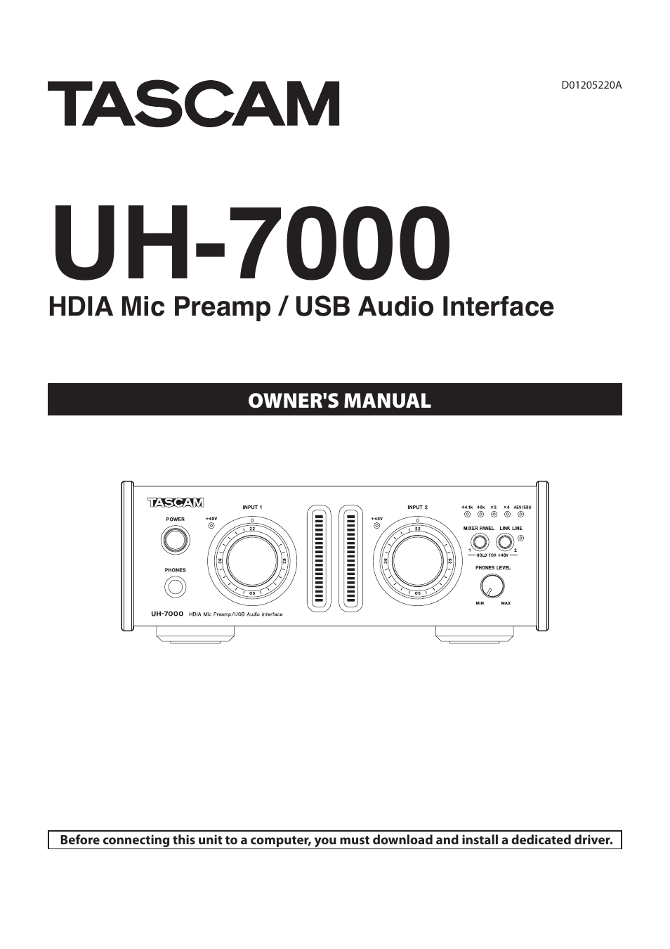 Teac UH-7000 User Manual | 36 pages