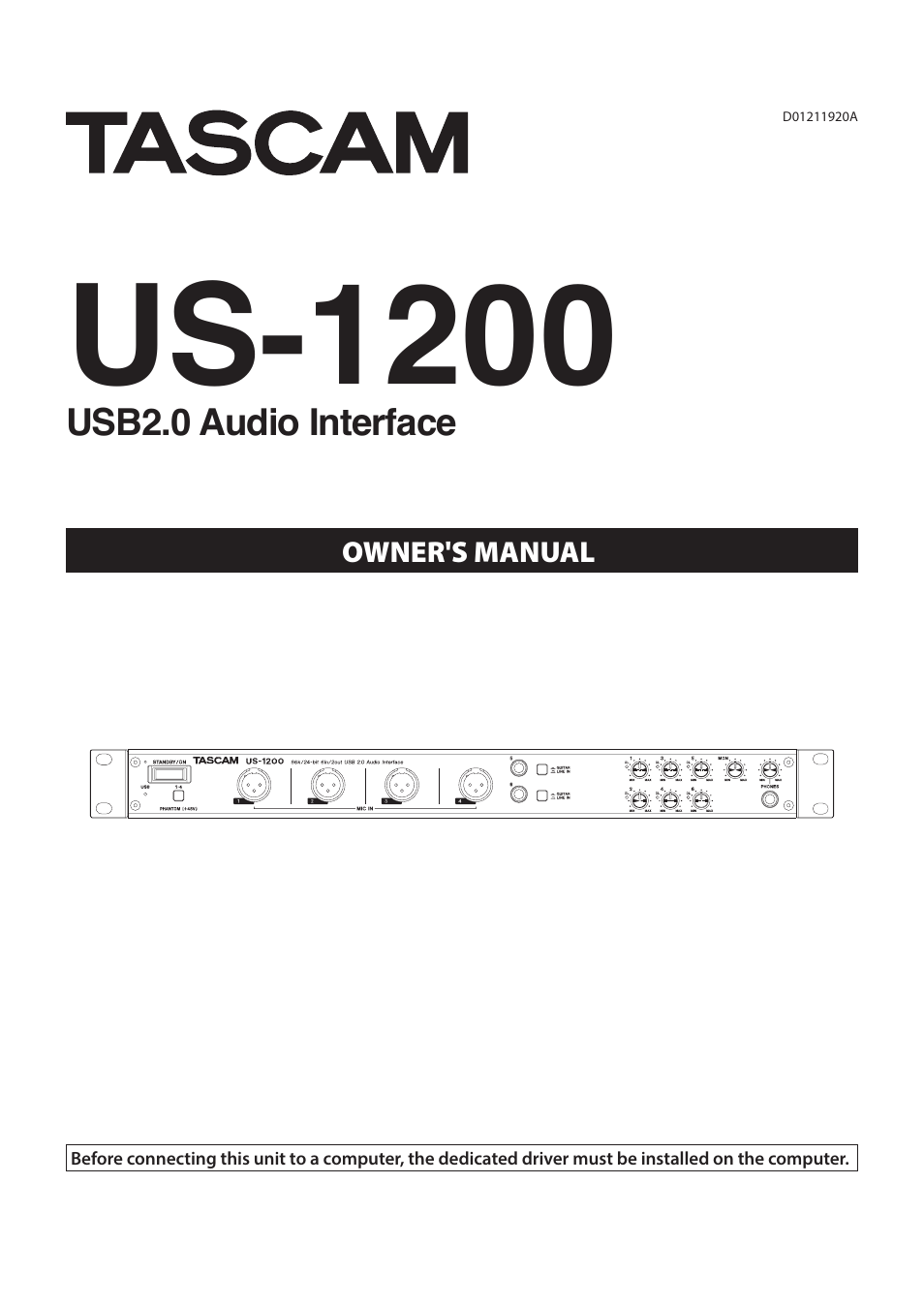 Teac US-1200 User Manual | 36 pages