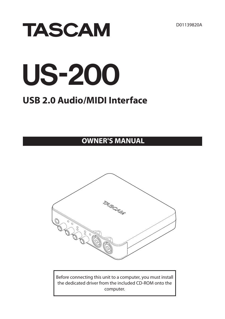 Teac US-200 User Manual | 32 pages