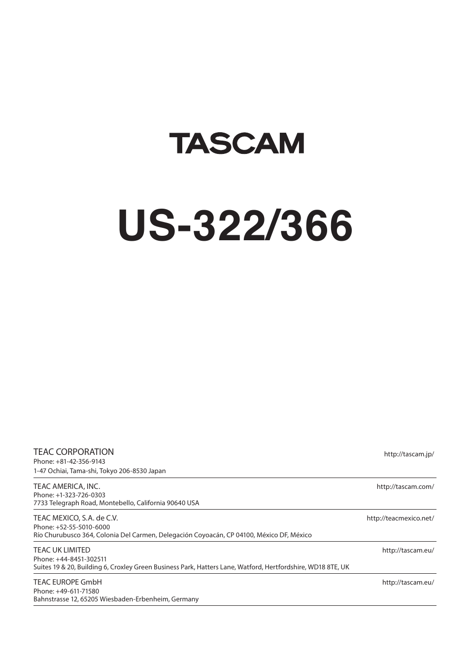 Teac US-322 User Manual | Page 35 / 35