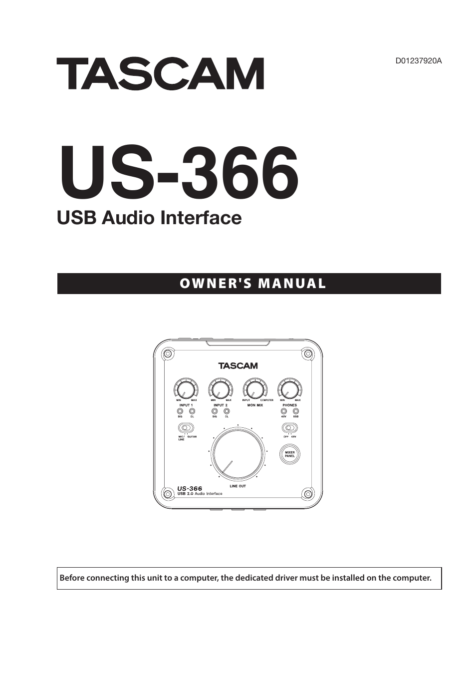 Teac US-366 User Manual | 36 pages