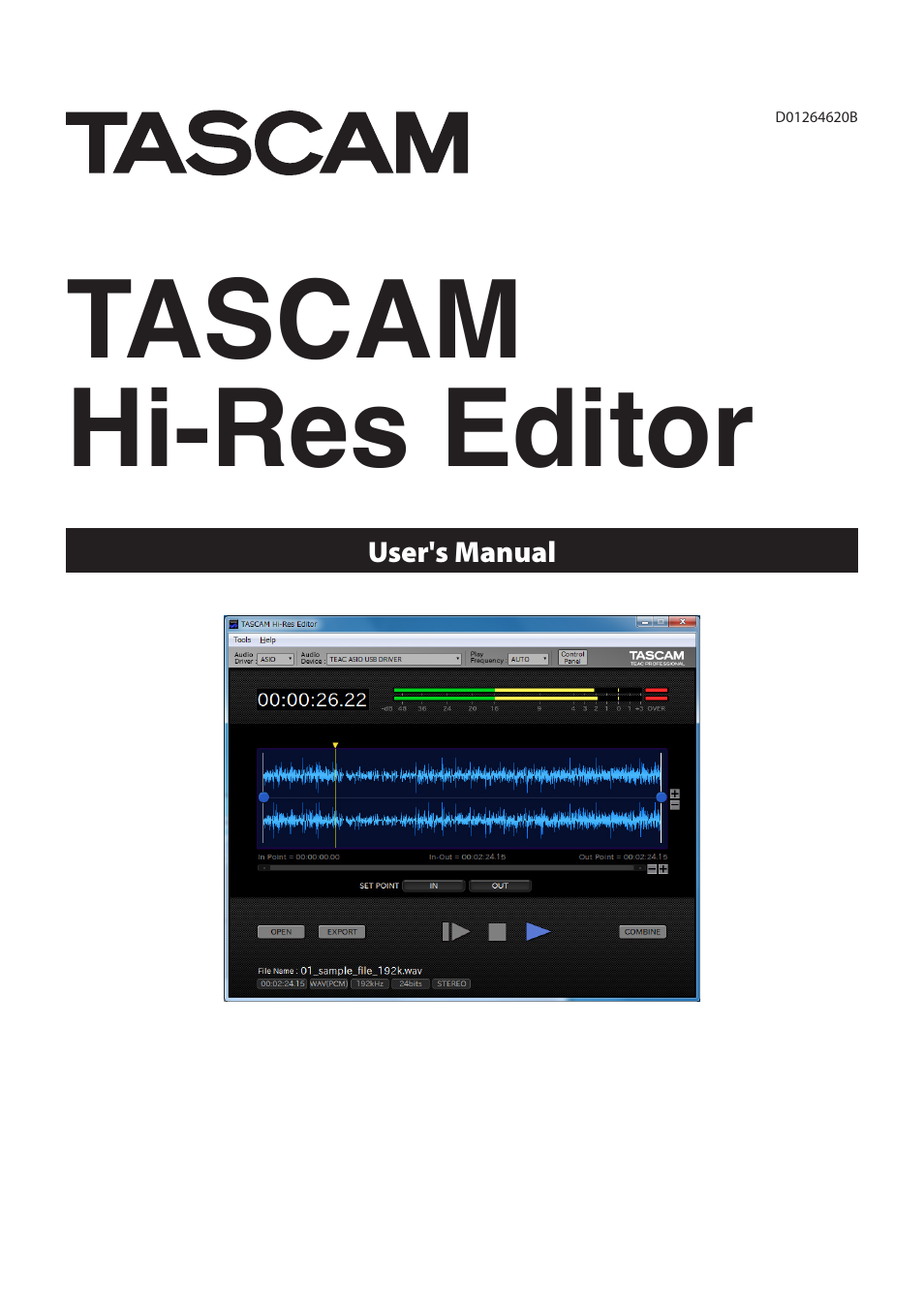 Teac Hi-Res Editor User Manual | 14 pages