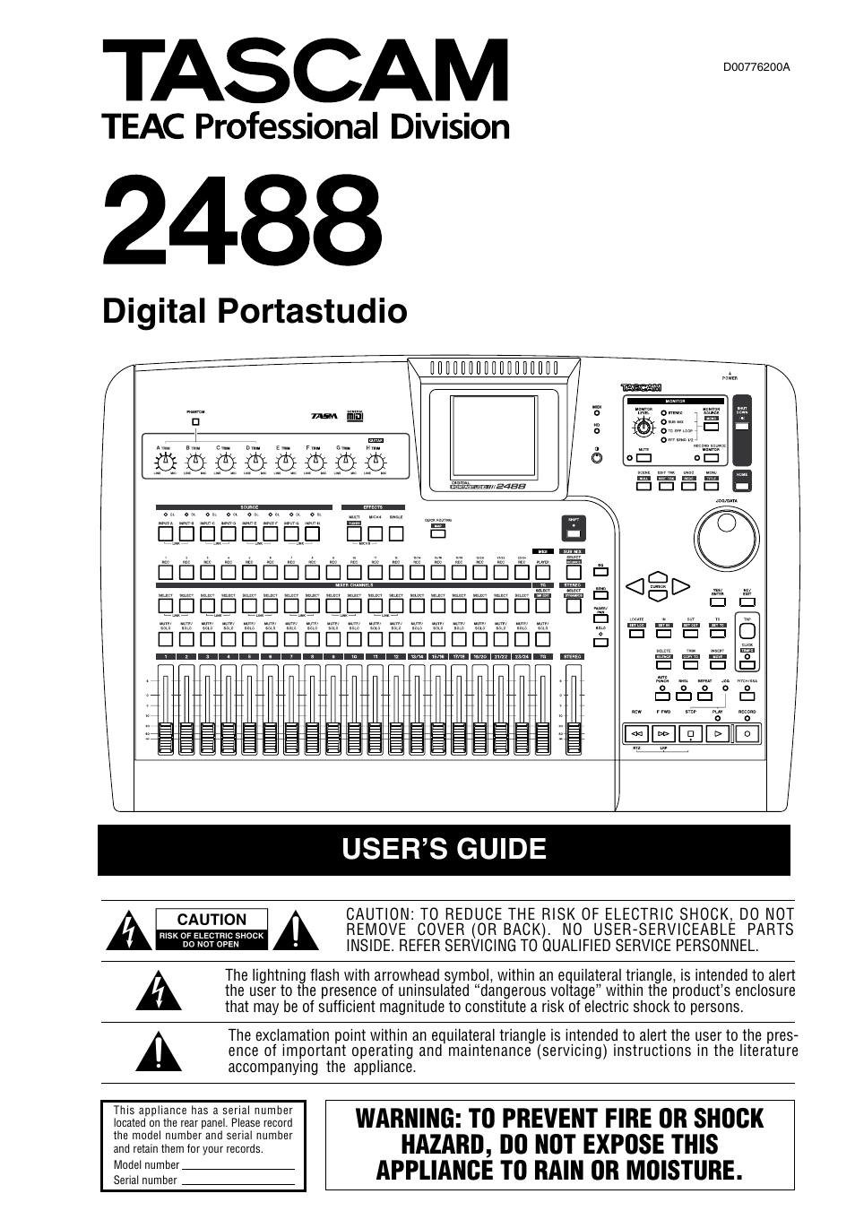 Teac 2488 User Manual | 92 pages