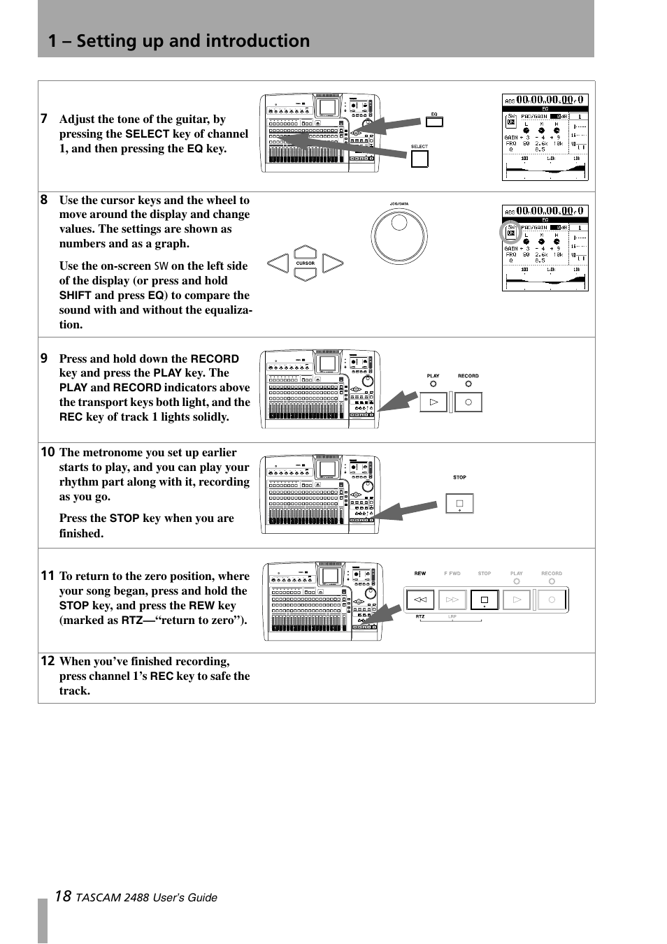 1 – setting up and introduction | Teac 2488 User Manual | Page 18 / 92