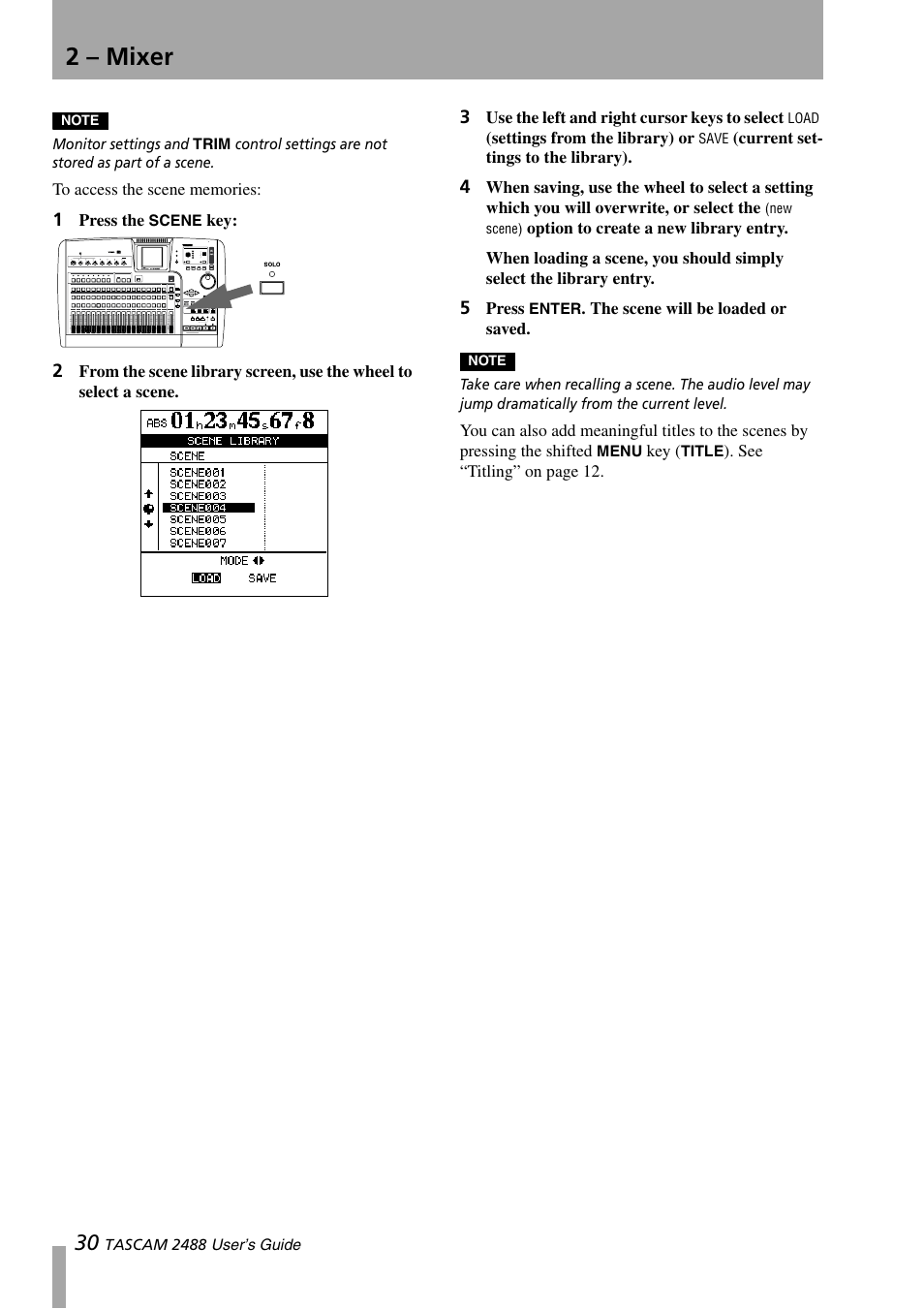 2 – mixer | Teac 2488 User Manual | Page 30 / 92