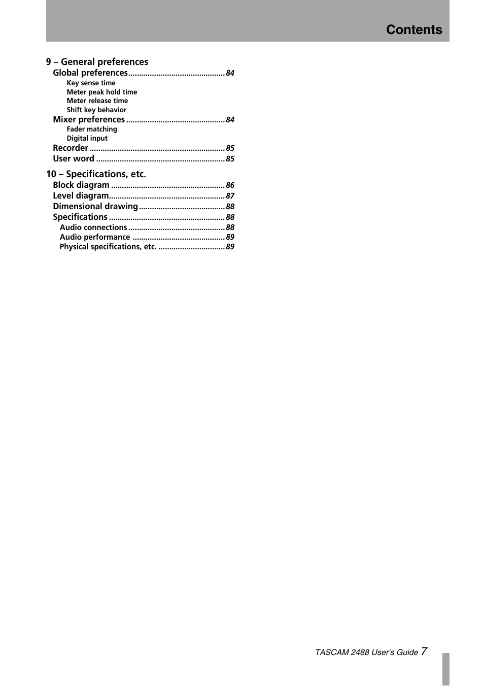 Teac 2488 User Manual | Page 7 / 92