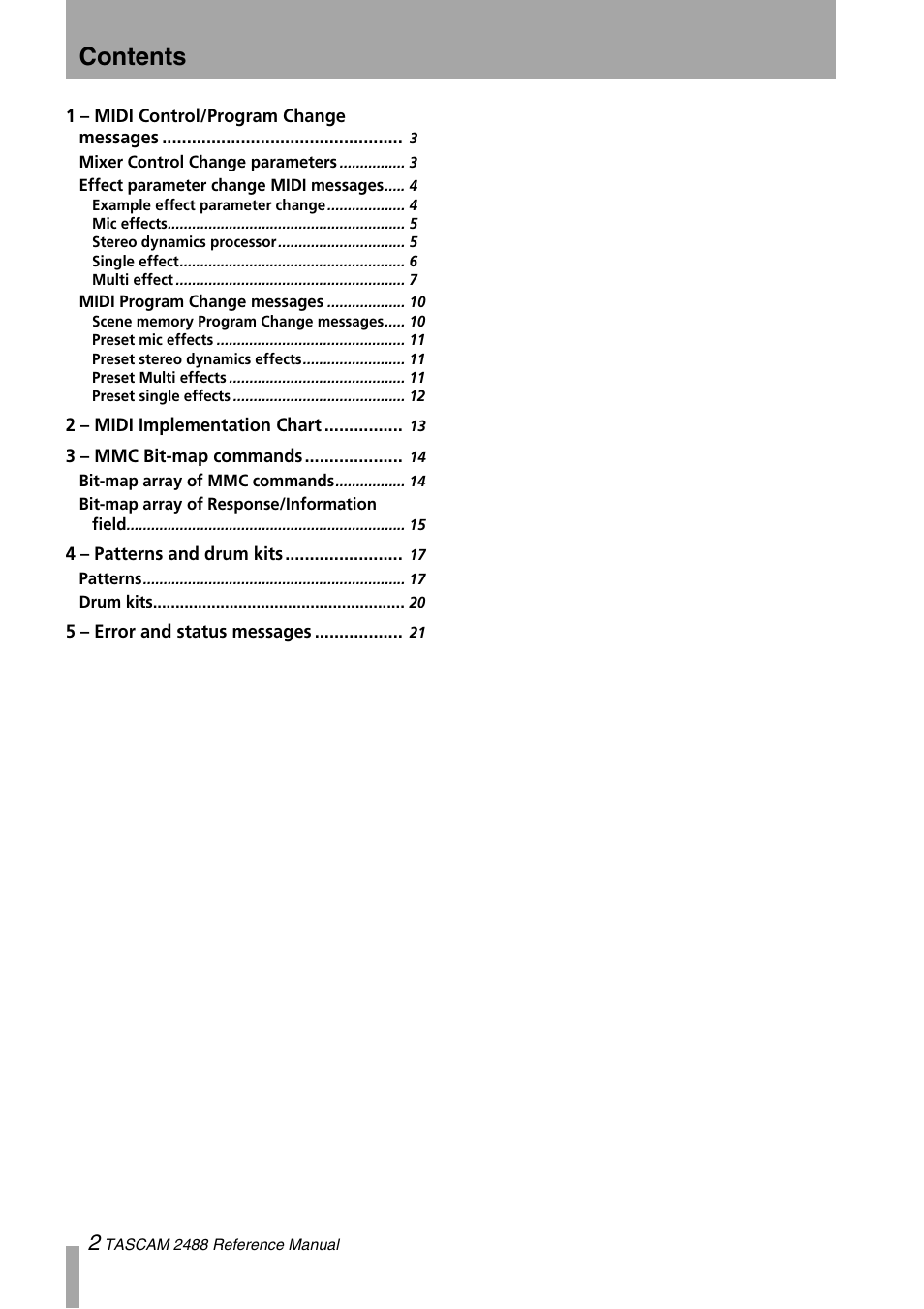 Teac 2488 Reference Manual User Manual | Page 2 / 28