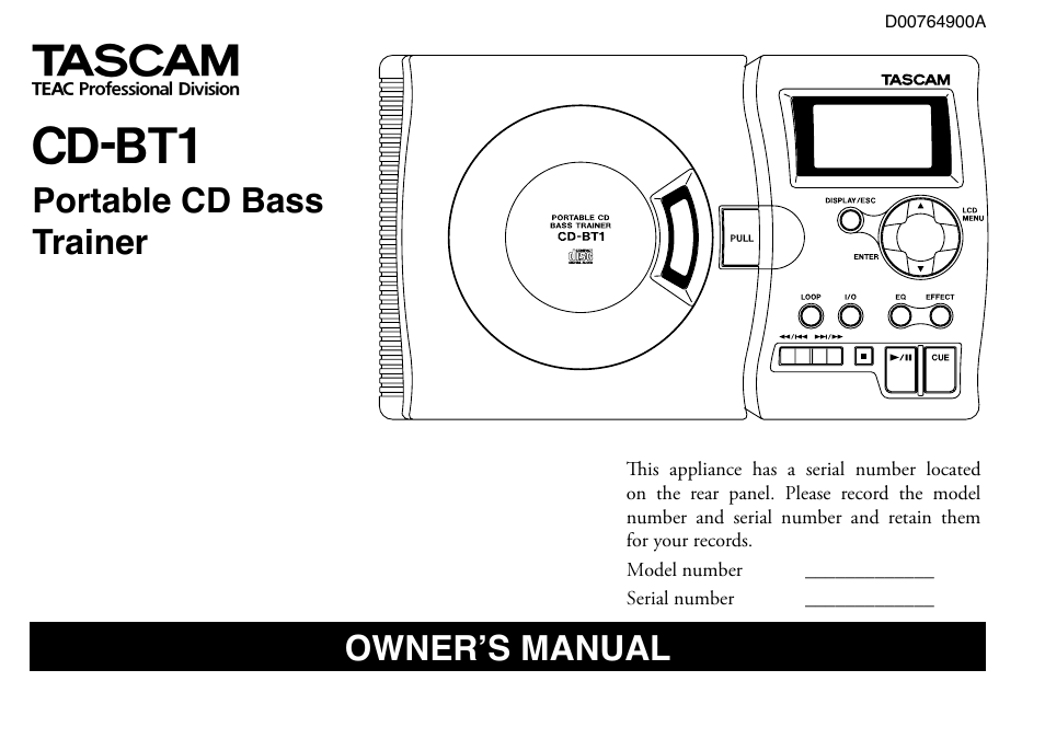 Teac CD-BT1 User Manual | 20 pages