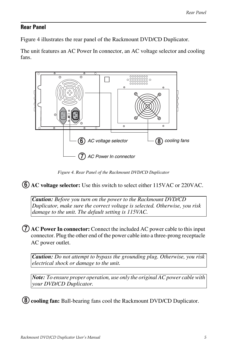 Rear panel | Teac DV-W14R User Manual | Page 13 / 48