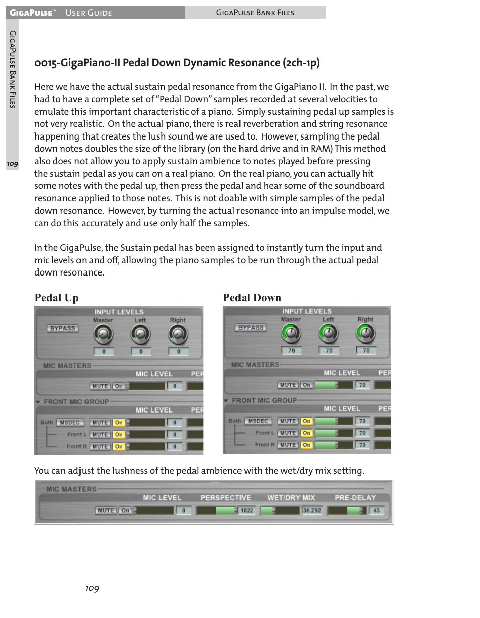 Pedal up pedal down | Teac GigaPulse User Manual | Page 109 / 191