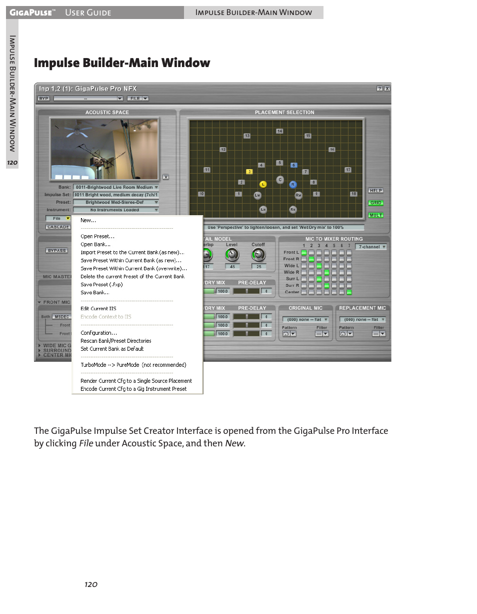 Impulse builder-main window | Teac GigaPulse User Manual | Page 120 / 191