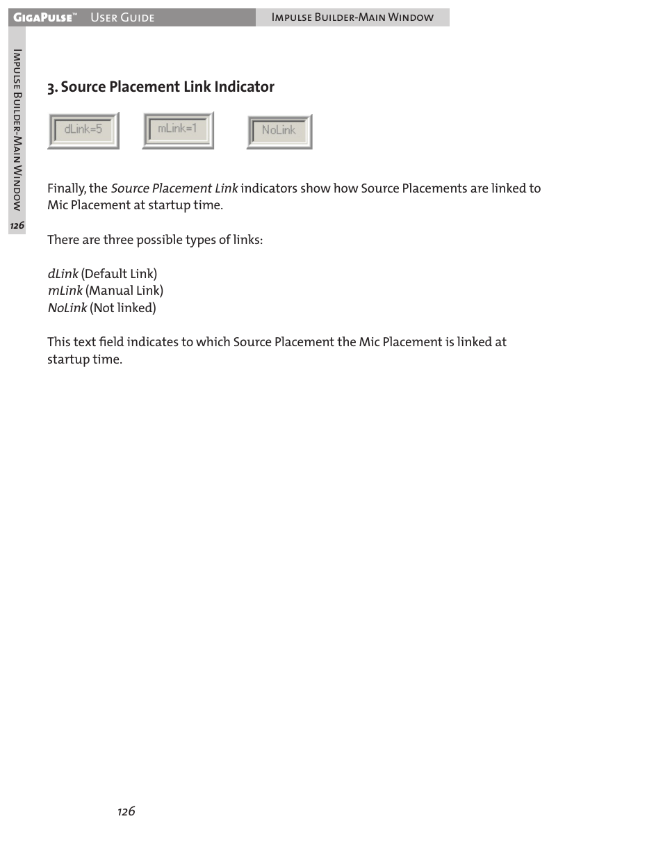 Source placement link indicator | Teac GigaPulse User Manual | Page 126 / 191