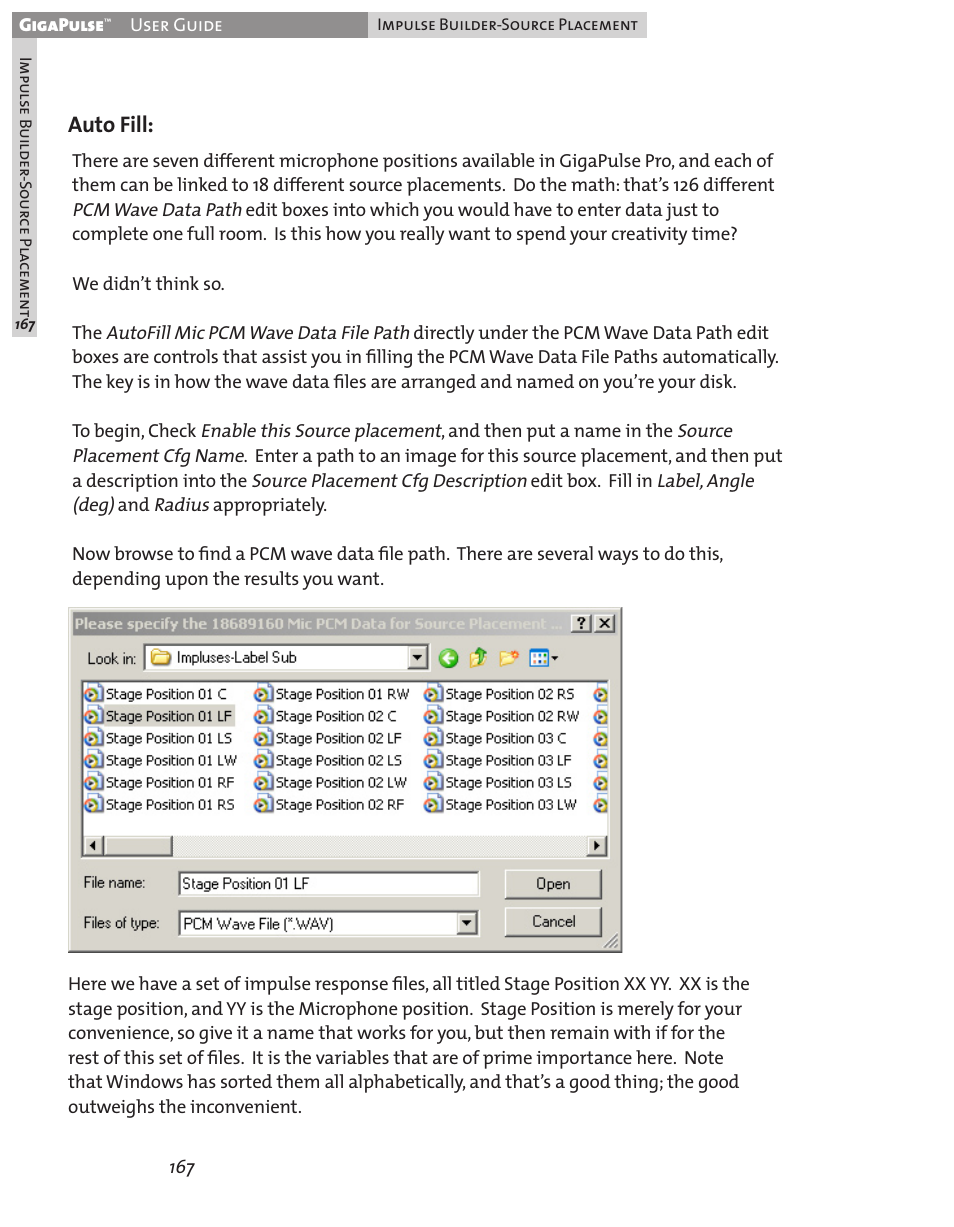 Auto fill | Teac GigaPulse User Manual | Page 167 / 191