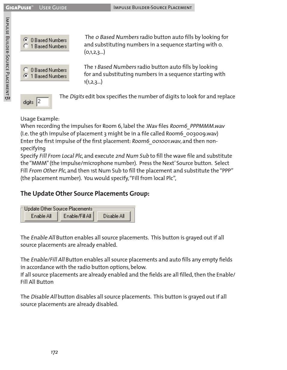 The update other source placements group | Teac GigaPulse User Manual | Page 172 / 191