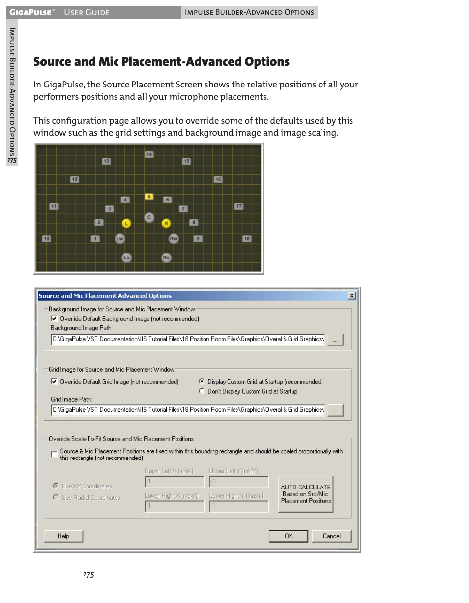 Source and mic placement-advanced options | Teac GigaPulse User Manual | Page 175 / 191