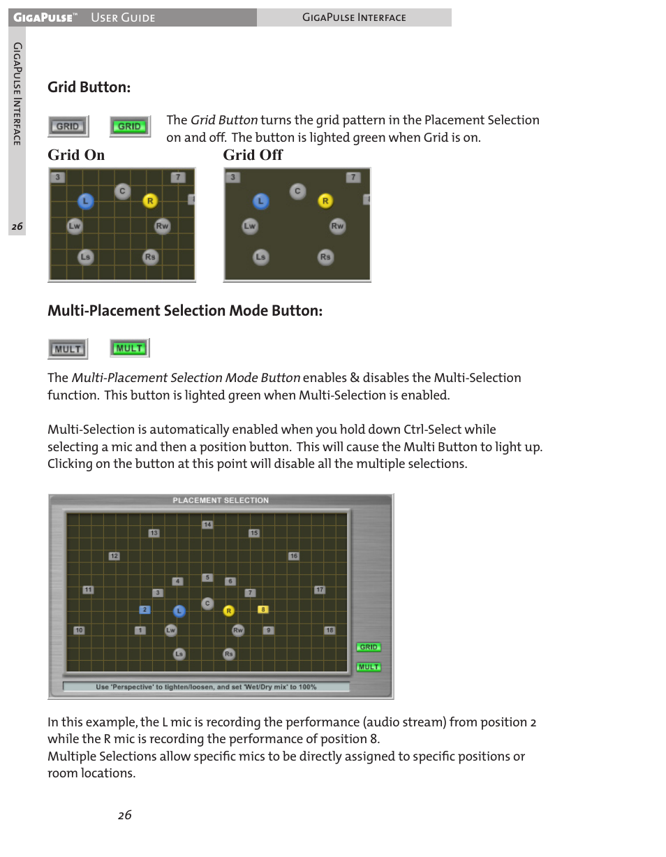 Grid button | Teac GigaPulse User Manual | Page 26 / 191