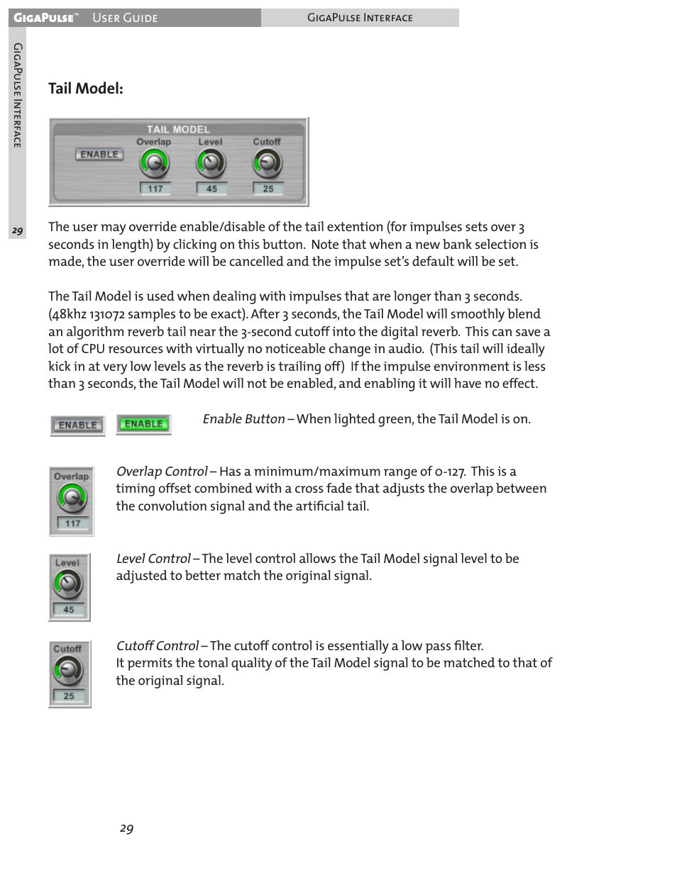 Tail model | Teac GigaPulse User Manual | Page 29 / 191