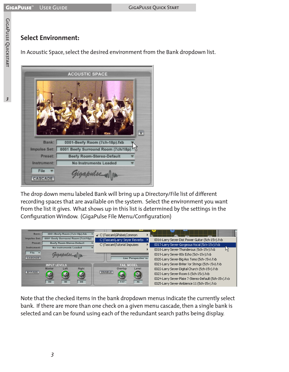 Select environment | Teac GigaPulse User Manual | Page 3 / 191