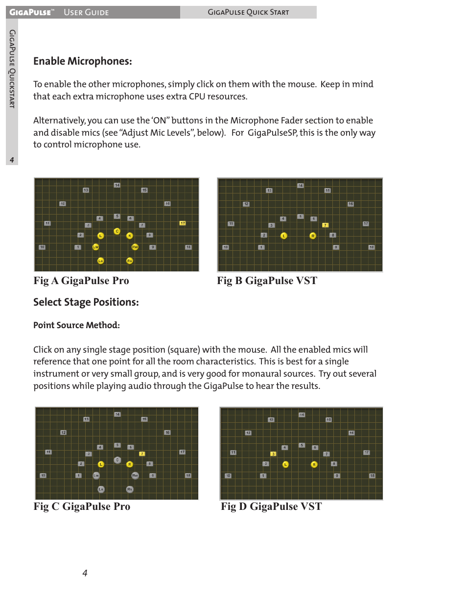 Enable microphones, Fig c gigapulse pro fig d gigapulse vst | Teac GigaPulse User Manual | Page 4 / 191