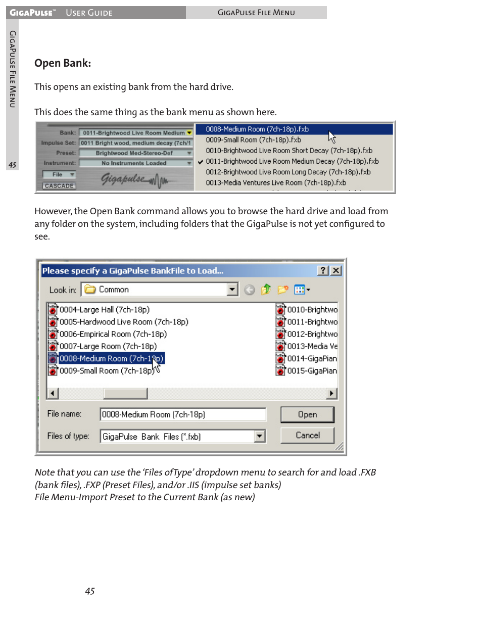 Open bank | Teac GigaPulse User Manual | Page 45 / 191