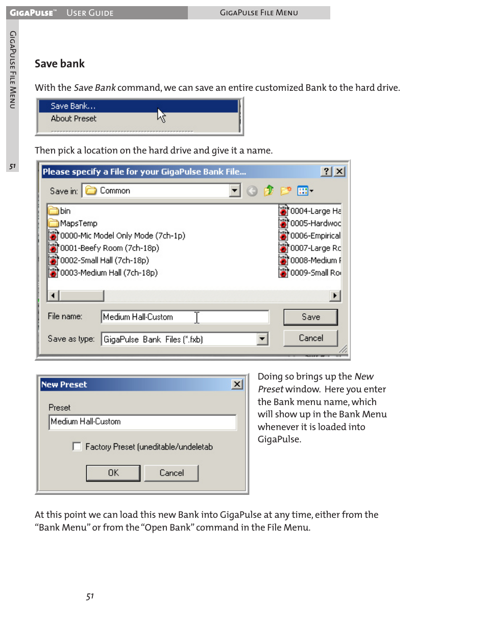 Save bank | Teac GigaPulse User Manual | Page 51 / 191