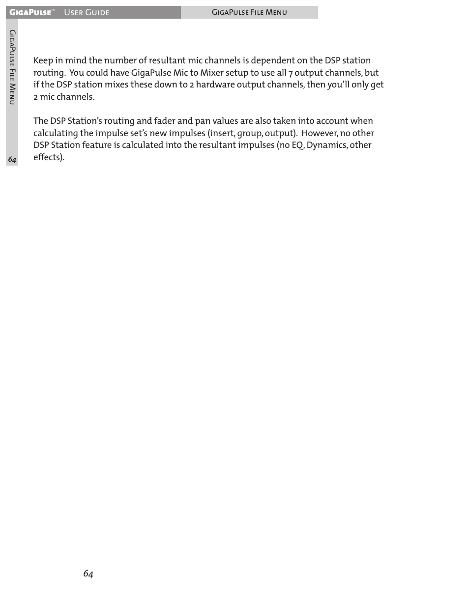 Teac GigaPulse User Manual | Page 64 / 191